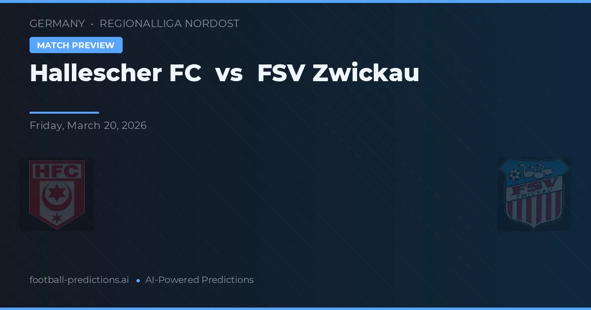 Hallescher FC vs FSV Zwickau — match prediction & preview