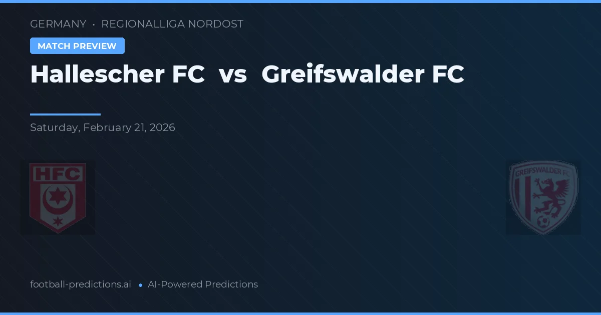 Hallescher FC vs Greifswalder FC — pronostic et avant-match