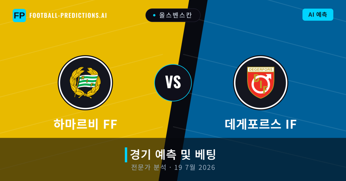 하마르비 FF 대 데게포르스 IF — 경기 예측 및 프리뷰