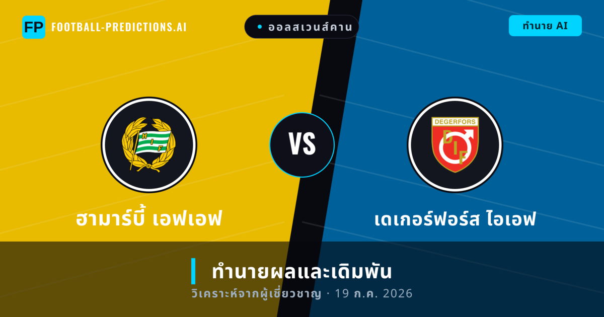 ฮามาร์บี้ เอฟเอฟ พบ เดเกอร์ฟอร์ส ไอเอฟ — ทำนายผลและพรีวิวการแข่งขัน
