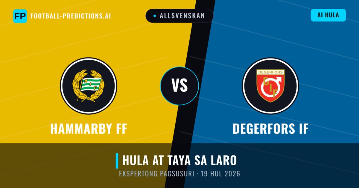 Hammarby FF vs Degerfors IF — hula at preview ng laban