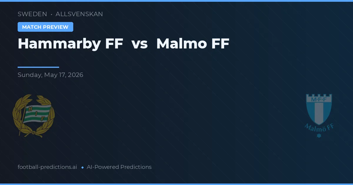Hammarby FF vs Malmo FF — match prediction & preview