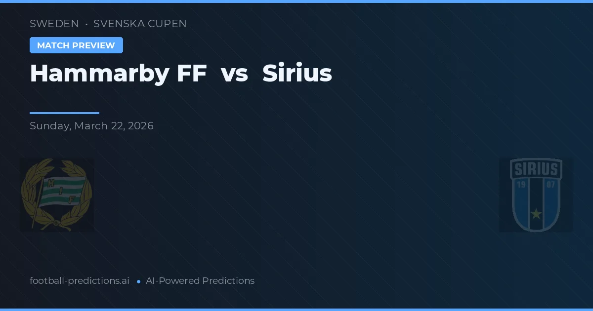 Hammarby IF vs Sirius — prediksi dan pratinjau pertandingan