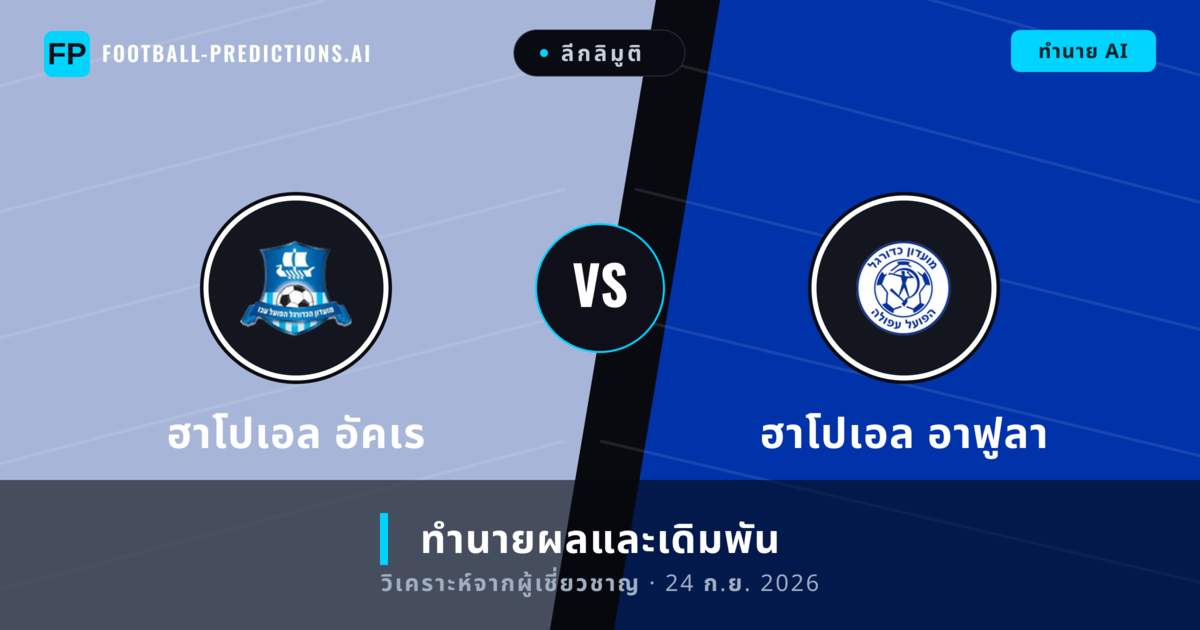 ฮาโปเอล อัคเร พบ ฮาโปเอล อาฟูลา — ทำนายผลและพรีวิวการแข่งขัน