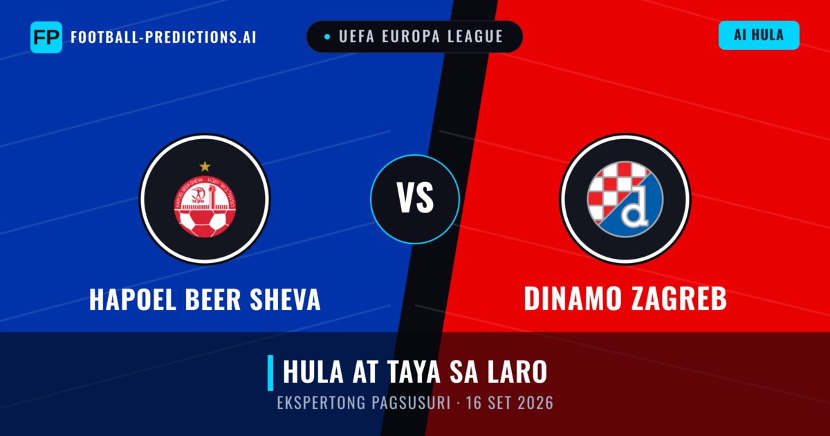Hapoel Beer Sheva vs Dinamo Zagreb — hula at preview ng laban