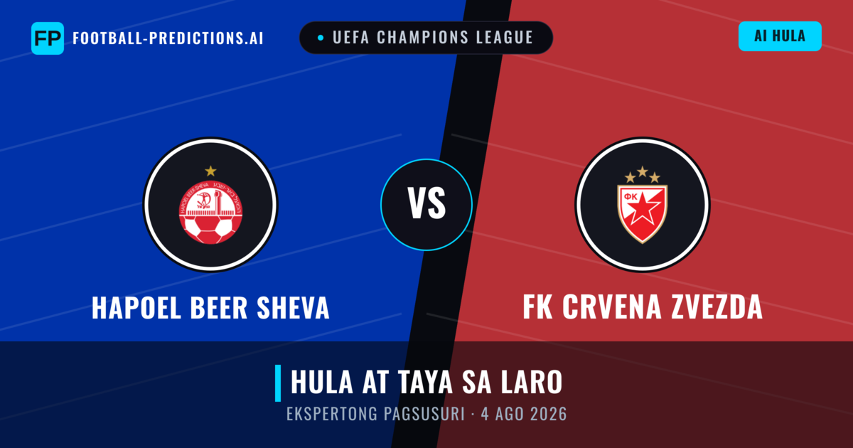 Hapoel Beer Sheva vs FK Crvena Zvezda — hula at preview ng laban