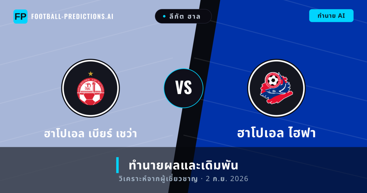 ฮาโปเอล เบียร์ เชว่า พบ ฮาโปเอล ไฮฟา — ทำนายผลและพรีวิวการแข่งขัน