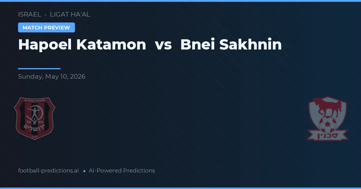 Hapoel Katamon vs Bnei Sakhnin — prediksi dan pratinjau pertandingan