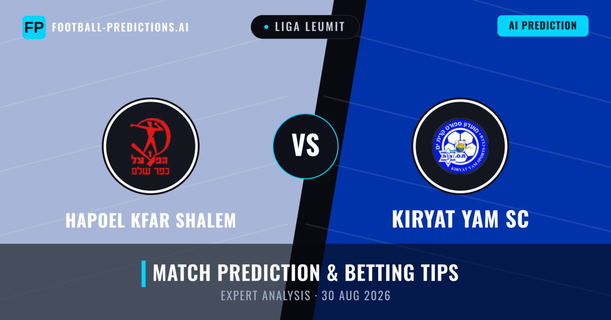 Hapoel Kfar Shalem vs Kiryat Yam SC — match prediction & preview