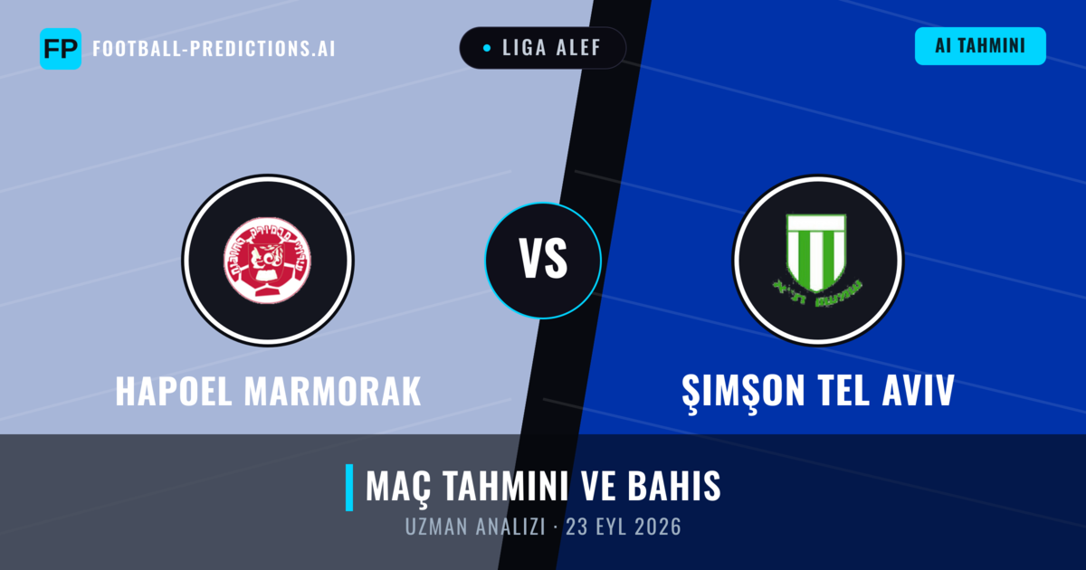 Hapoel Marmorak - Şimşon Tel Aviv — maç tahmini ve önizleme