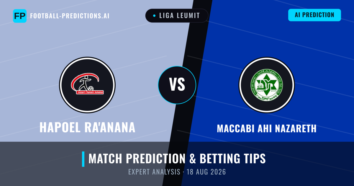 Hapoel Ra'anana vs Maccabi Ahi Nazareth — match prediction & preview