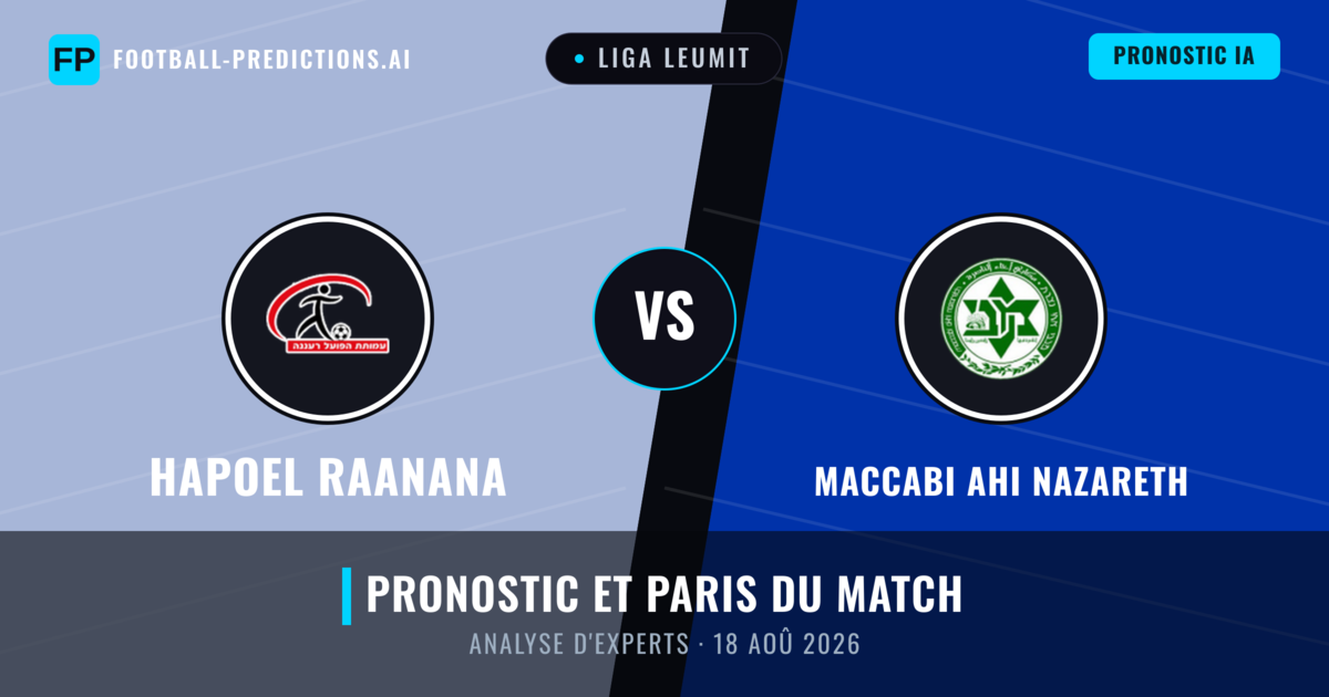 Hapoel Raanana vs Maccabi Ahi Nazareth — pronostic et avant-match