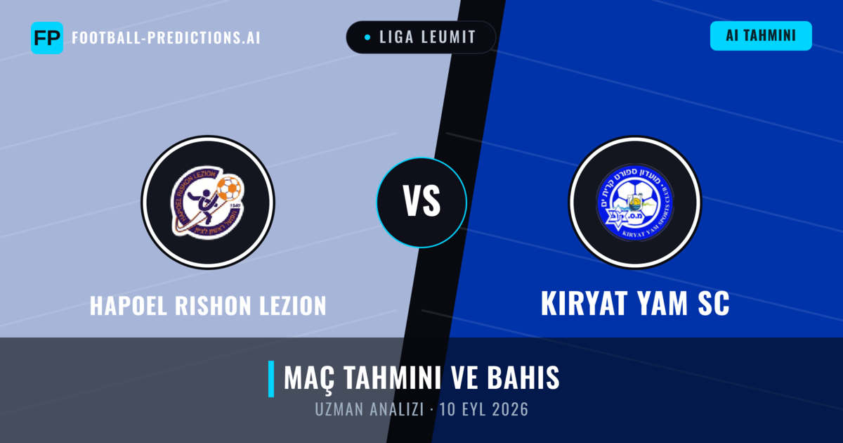 Hapoel Rishon LeZion - Kiryat Yam SC — maç tahmini ve önizleme