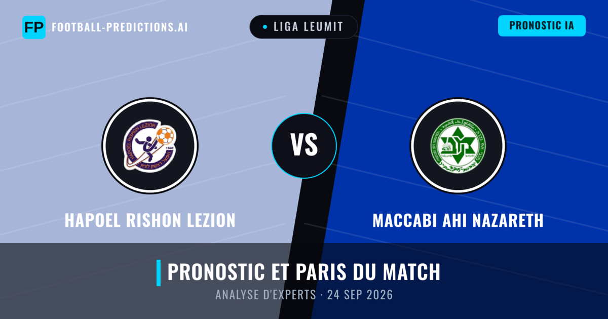 Hapoel Rishon LeZion vs Maccabi Ahi Nazareth — pronostic et avant-match