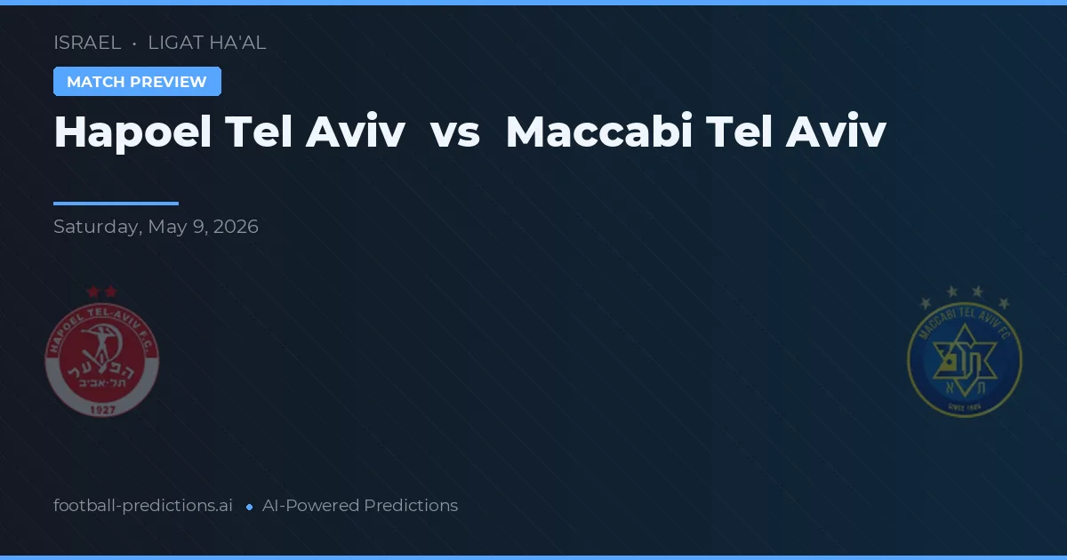Hapoel Tel Aviv vs Maccabi Tel Aviv — match prediction & preview