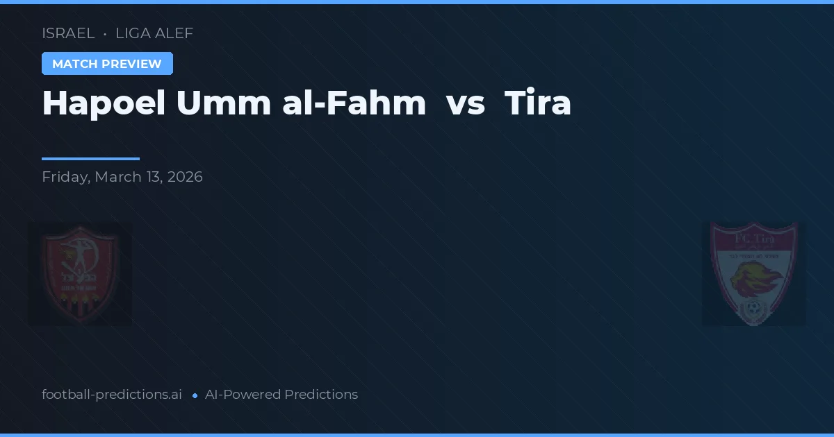 Hapoel Umm al-Fahm vs Tira — prediksi dan pratinjau pertandingan