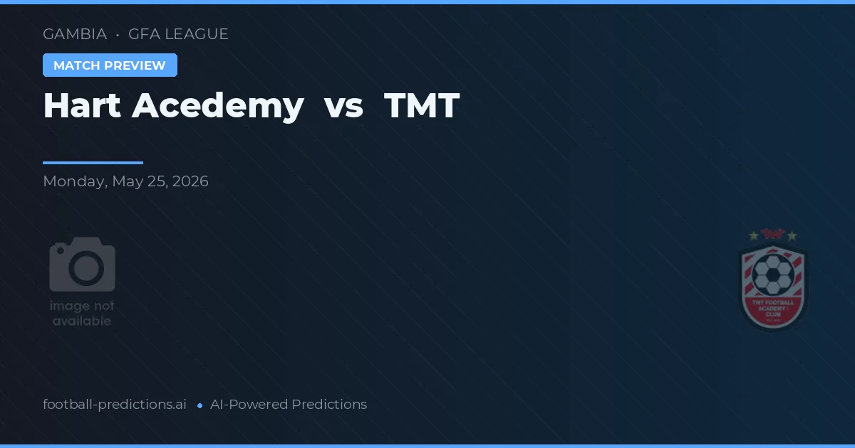 Hart Academy vs TMT — prediksi dan pratinjau pertandingan