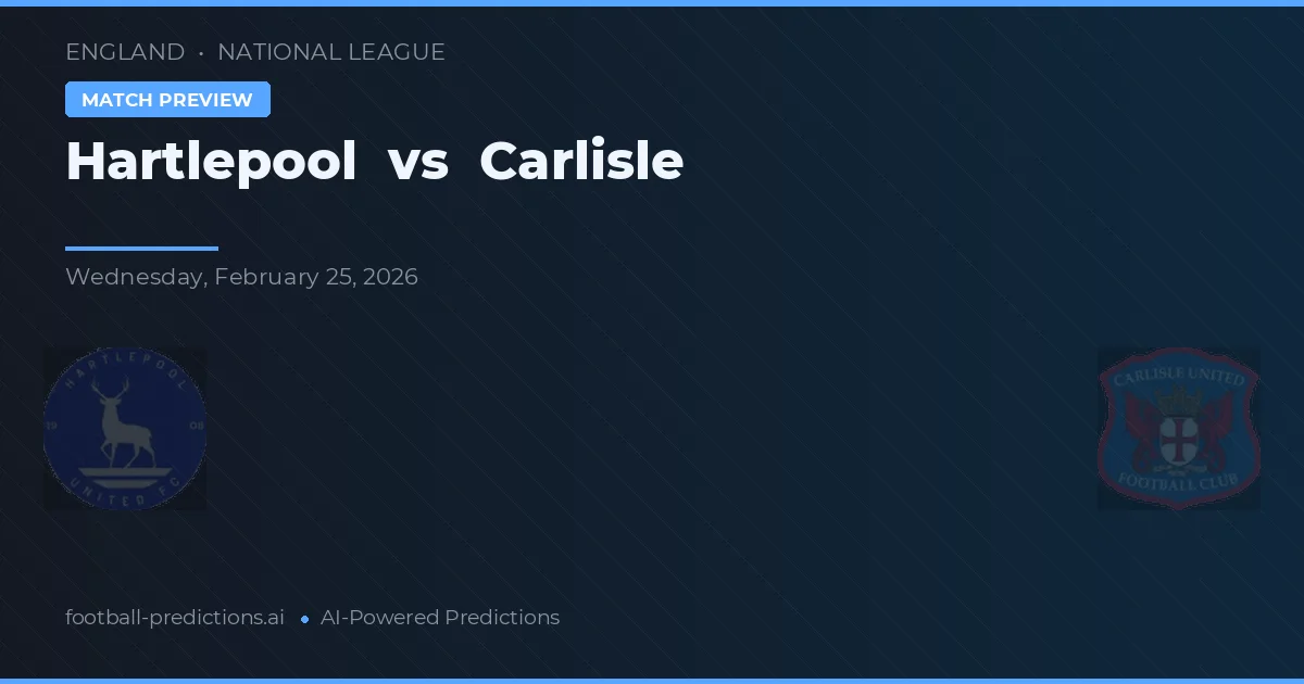 Hartlepool vs Carlisle — prediksi dan pratinjau pertandingan
