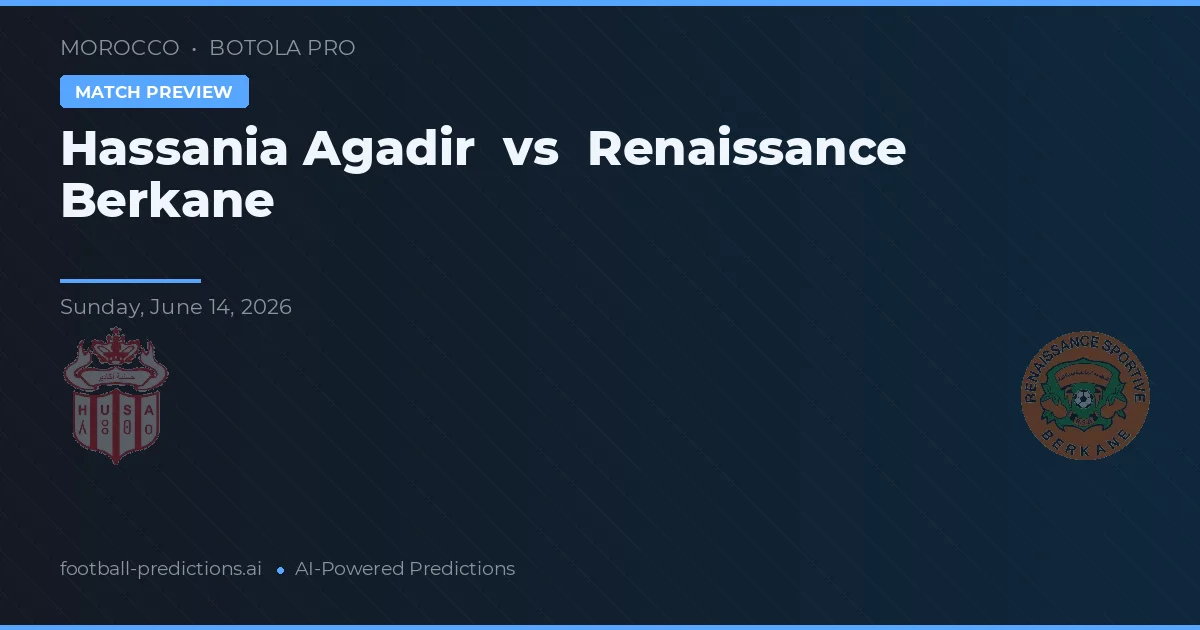Hassania Agadir vs Renaissance Berkane — match prediction & preview