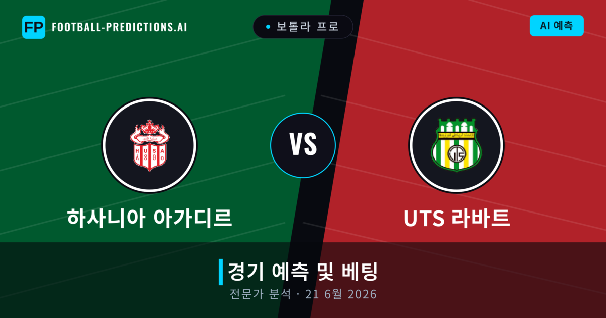 하사니아 아가디르 대 UTS 라바트 — 경기 예측 및 프리뷰