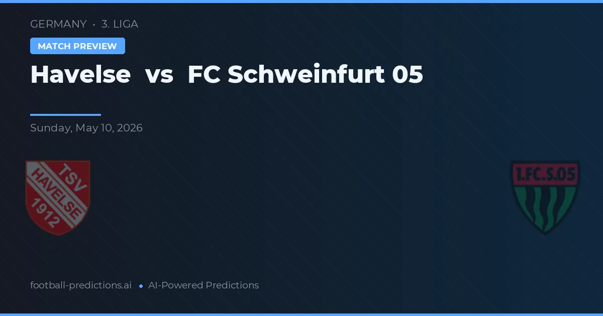 Havelse vs FC Schweinfurt 05 — pronostic et avant-match