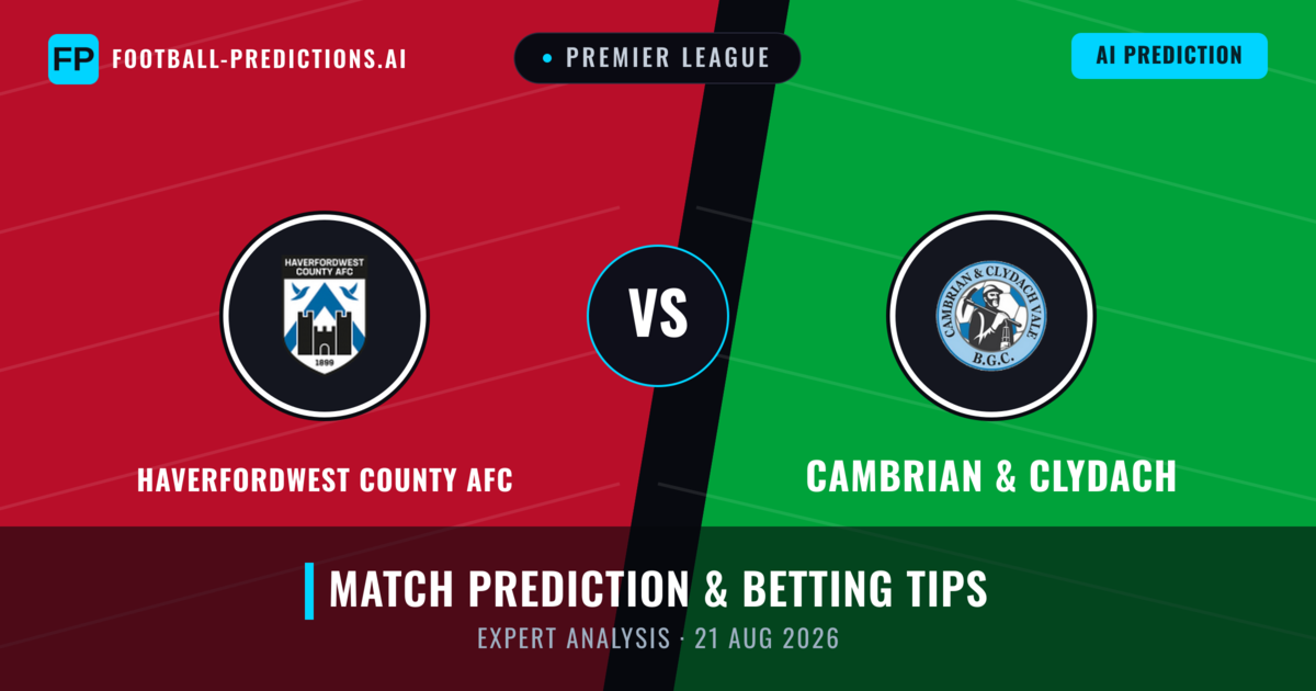 Haverfordwest County AFC vs Cambrian & Clydach — match prediction & preview