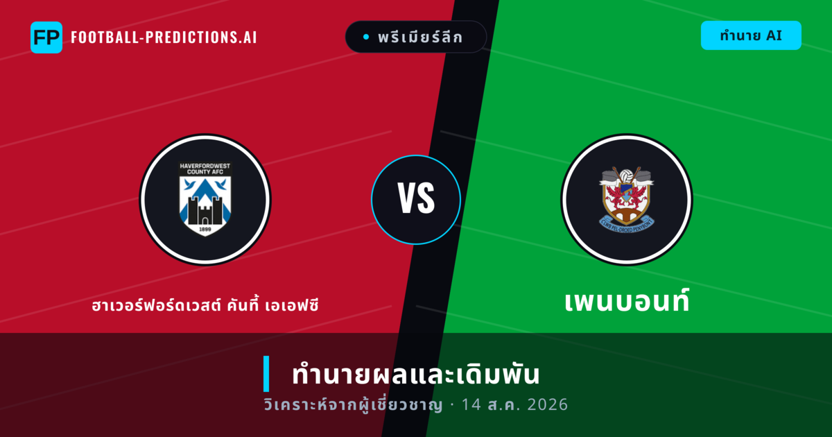 ฮาเวอร์ฟอร์ดเวสต์ คันที้ เอเอฟซี พบ เพนบอนท์ — ทำนายผลและพรีวิวการแข่งขัน