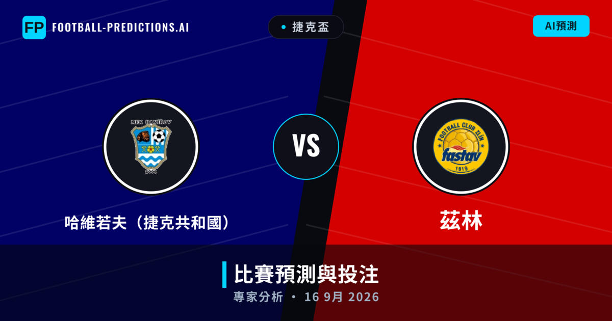 哈維若夫(捷克共和國) vs 茲林 — 比赛预测和前瞻