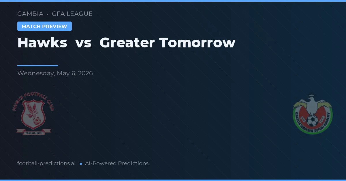 Hawks vs Greater Tomorrow preview