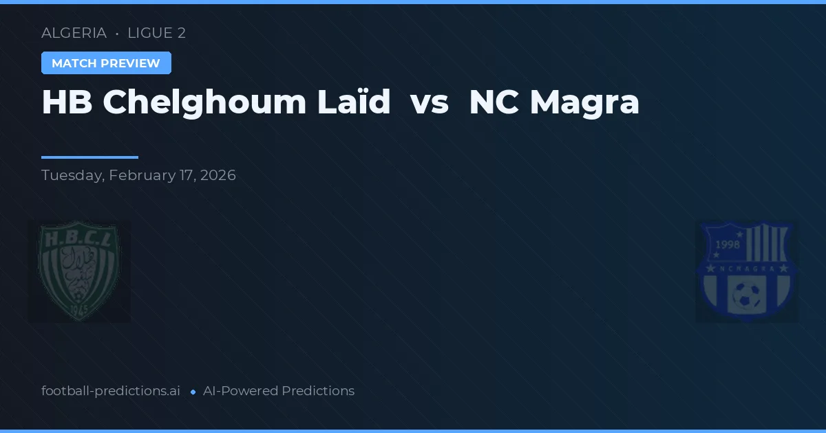 HB Chelghoum Laïd vs NC Magra — Prognose und Spielvorschau