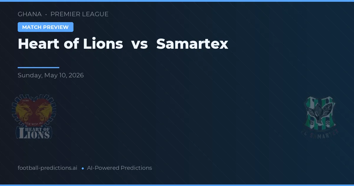Heart of Lions vs Samartex — pronostico e anteprima del match