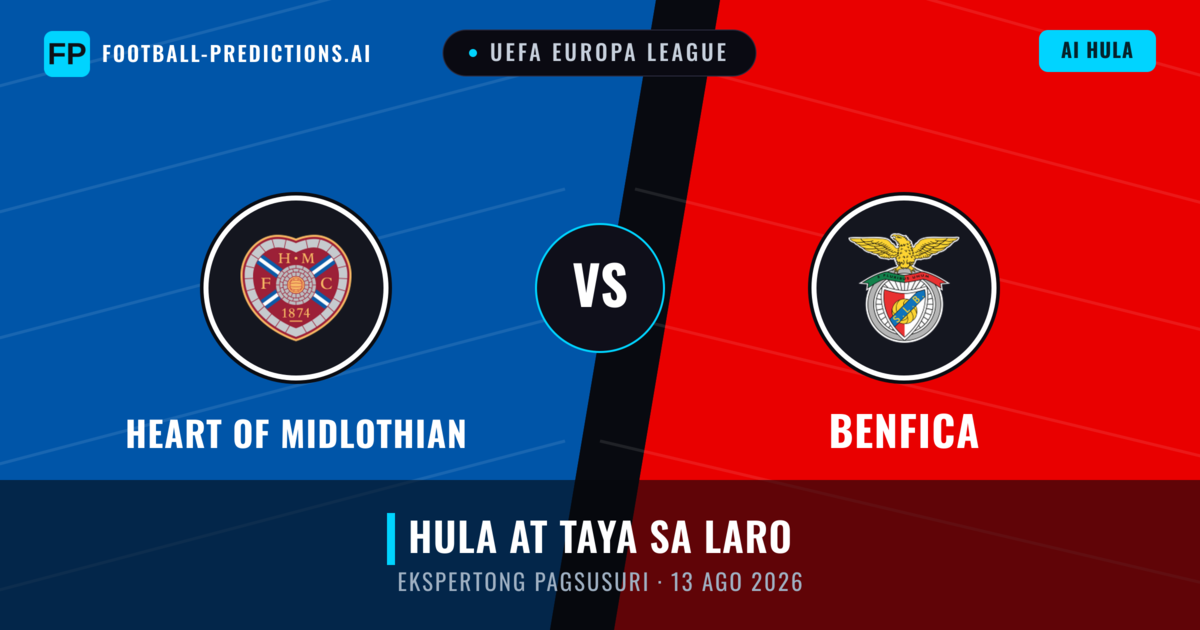 Heart of Midlothian vs Benfica — hula at preview ng laban