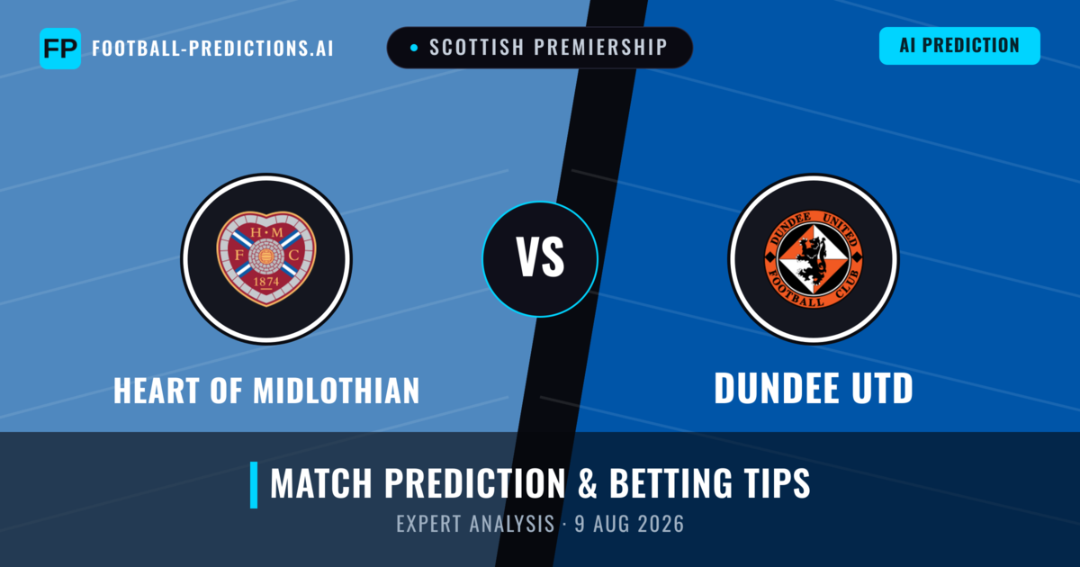 Heart Of Midlothian vs Dundee Utd — match prediction & preview