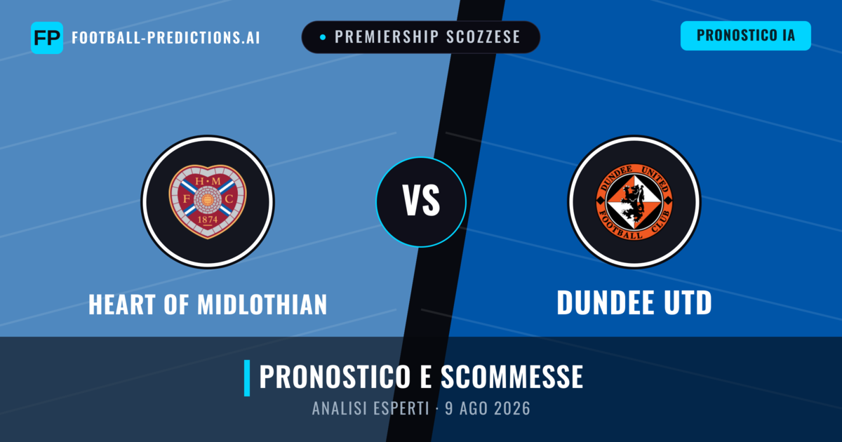 Heart of Midlothian vs Dundee Utd — pronostico e anteprima del match