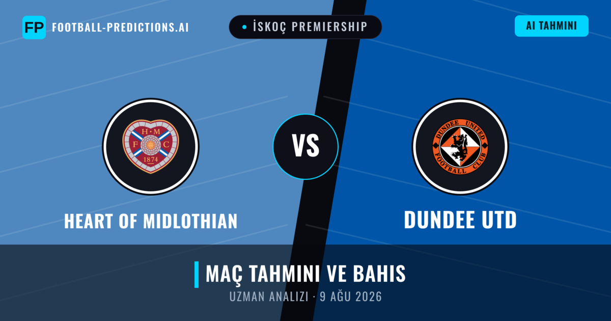 Heart of Midlothian - Dundee Utd — maç tahmini ve önizleme