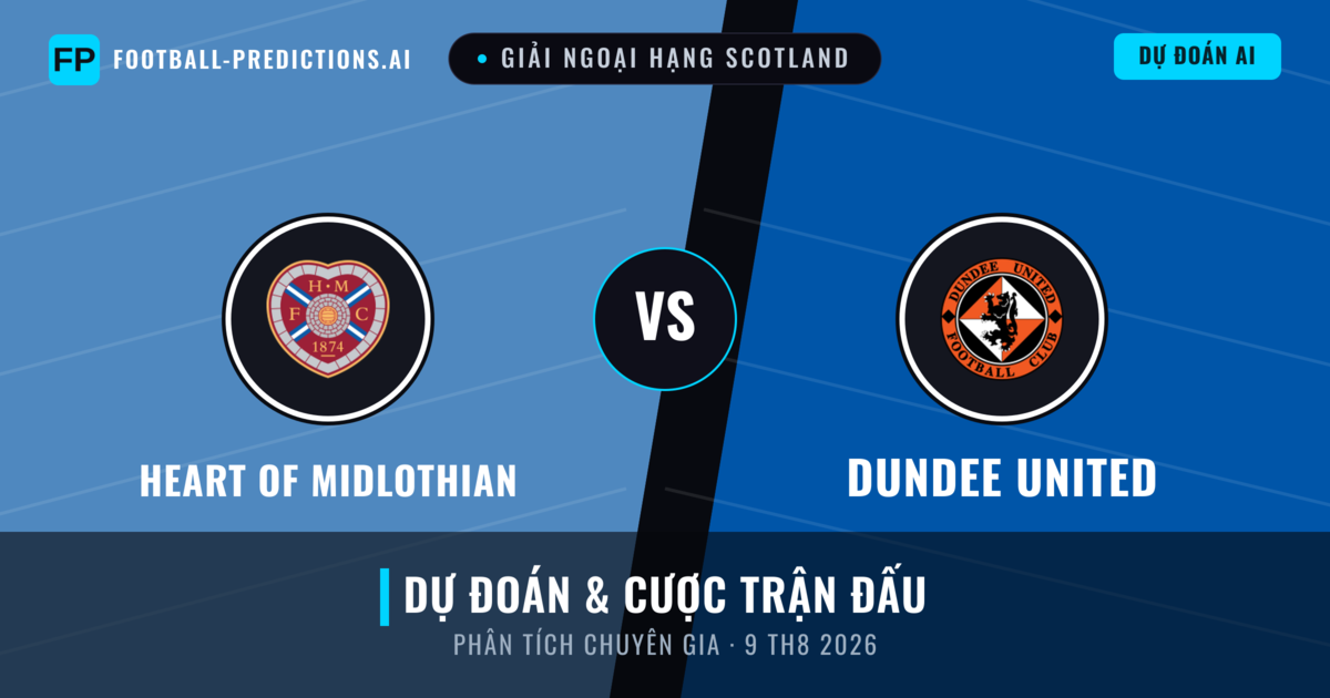 Heart of Midlothian vs Dundee United — dự đoán và xem trước trận đấu