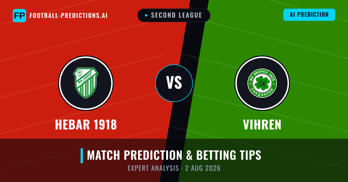 Hebar 1918 vs Vihren — match prediction & preview