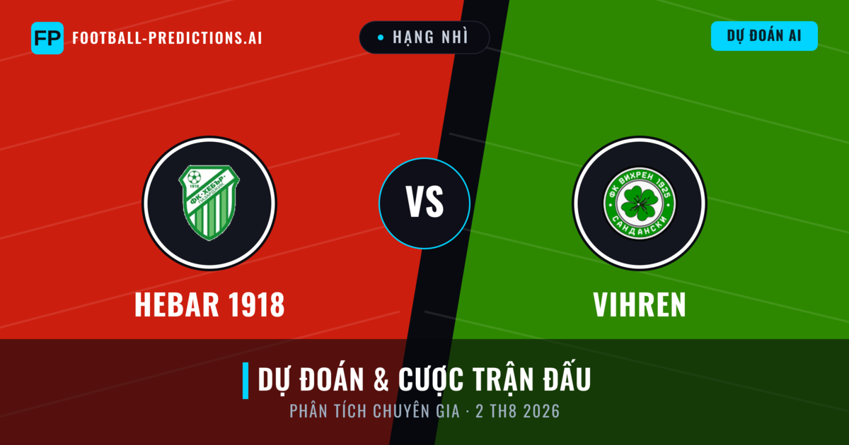 Hebar 1918 vs Vihren — dự đoán và xem trước trận đấu