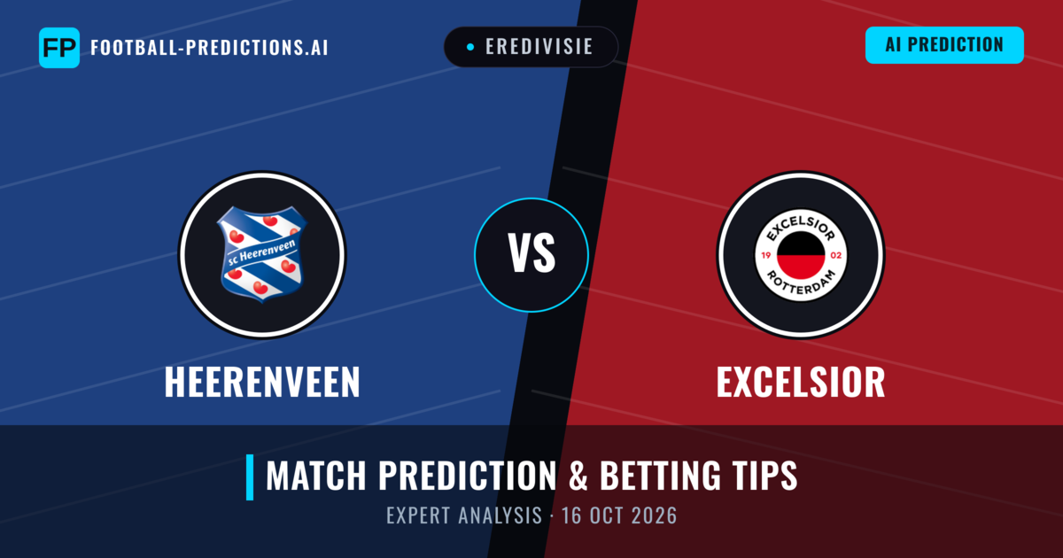 Heerenveen vs Excelsior — match prediction & preview