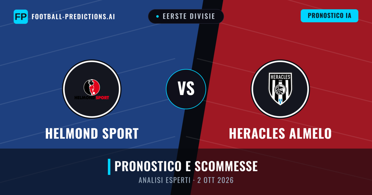 Helmond Sport vs Heracles Almelo — pronostico e anteprima del match