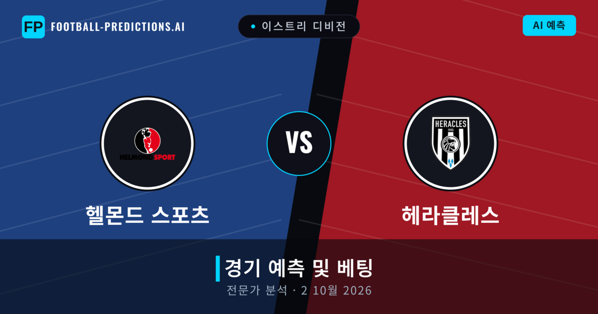 헬몬드 스포츠 대 헤라클레스 — 경기 예측 및 프리뷰