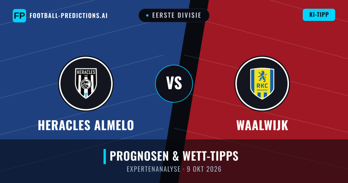 Heracles Almelo vs Waalwijk — Prognose und Spielvorschau