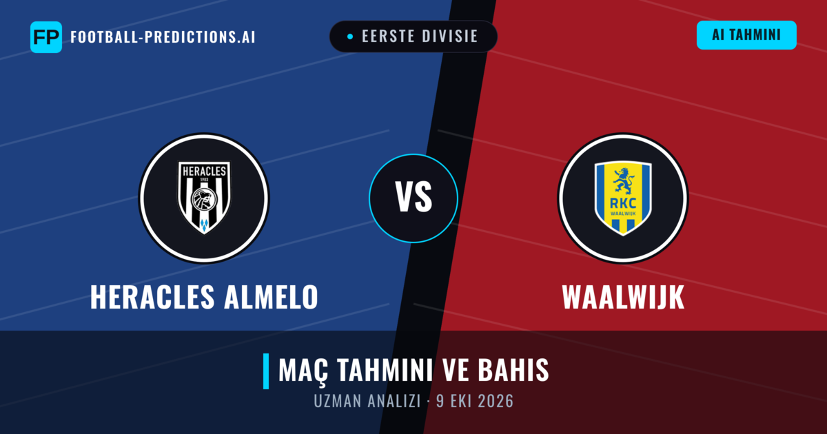 Heracles Almelo - Waalwijk — maç tahmini ve önizleme