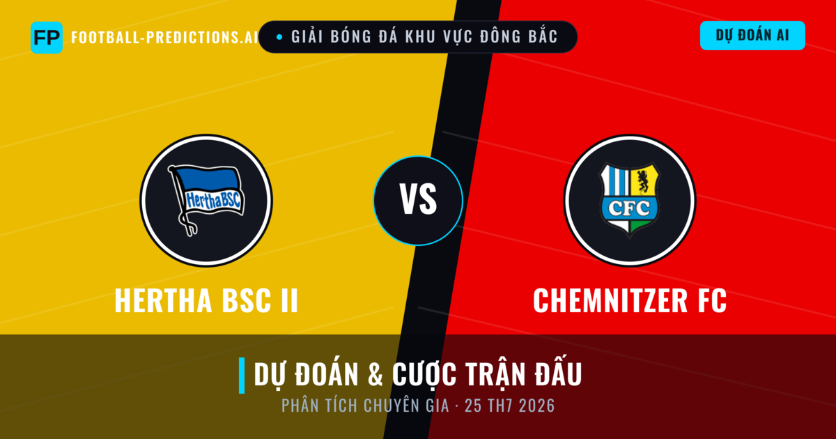 Hertha BSC II vs Chemnitzer FC — dự đoán và xem trước trận đấu
