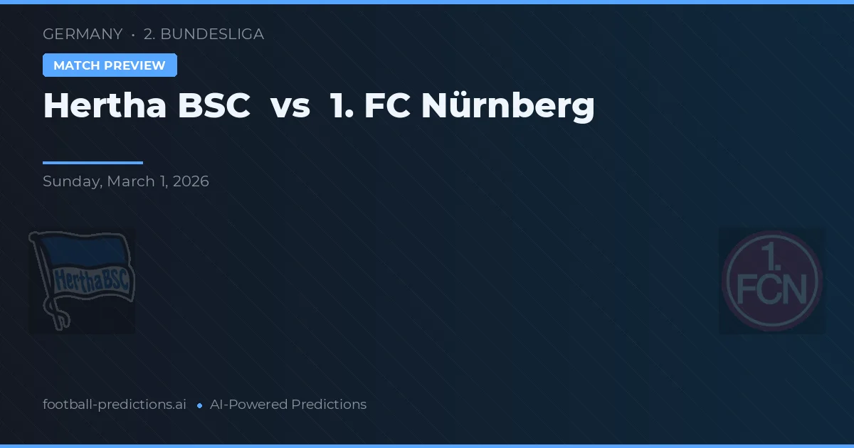 Hertha BSC vs 1. FC Nürnberg — pronostic et avant-match