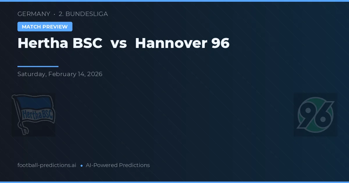 Hertha BSC vs Hannover 96 — match prediction & preview