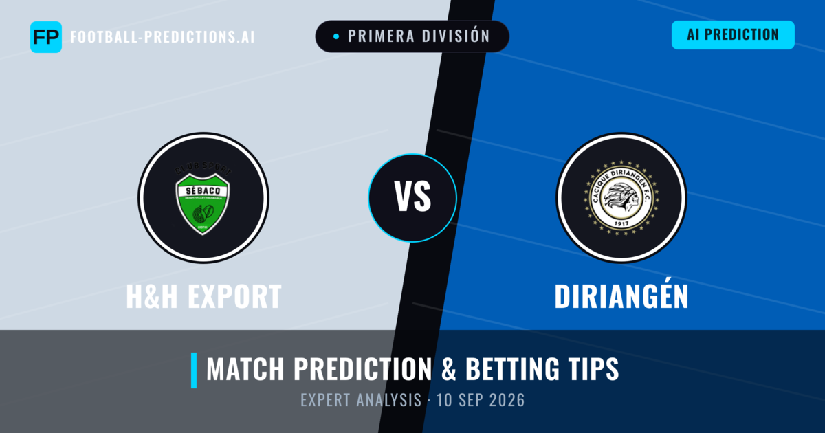 H&H Export vs Diriangén — match prediction & preview