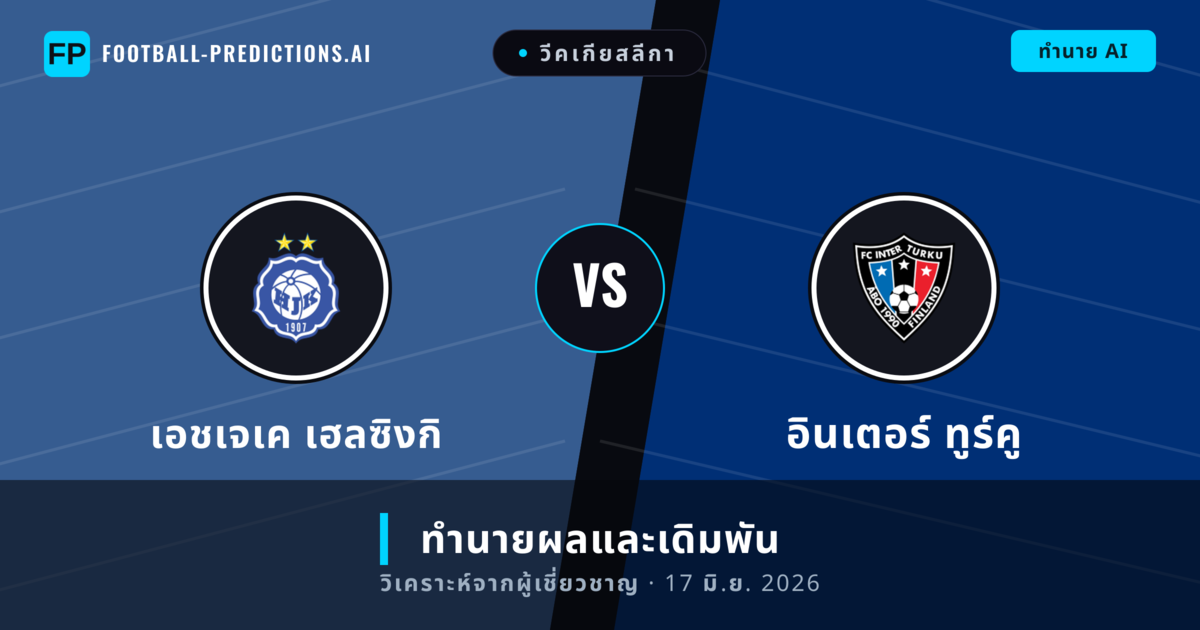 เอชเจเค เฮลซิงกิ พบ อินเตอร์ ทูร์คู — ทำนายผลและพรีวิวการแข่งขัน
