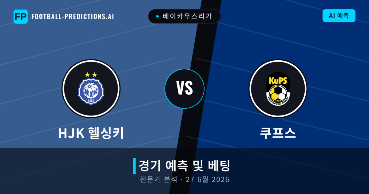 HJK 헬싱키 대 쿠프스 — 경기 예측 및 프리뷰