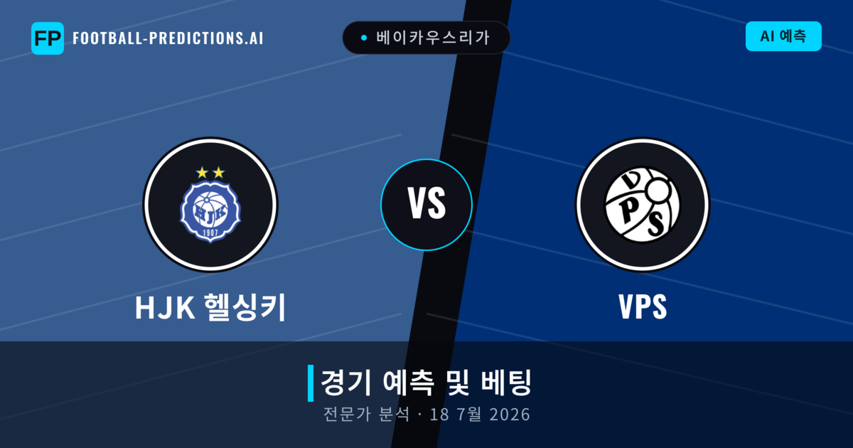 HJK 헬싱키 대 VPS — 경기 예측 및 프리뷰